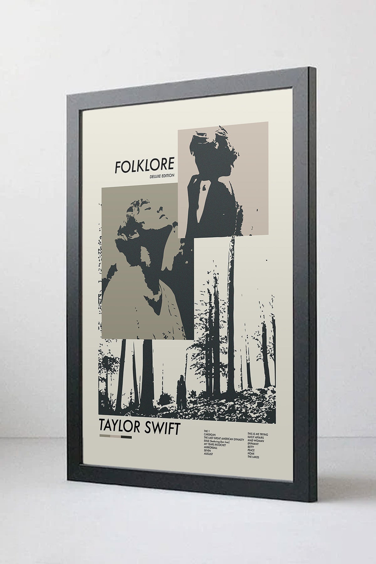 Mid Century Poster - Folklore, Taylor Swift – itsmyart.nz